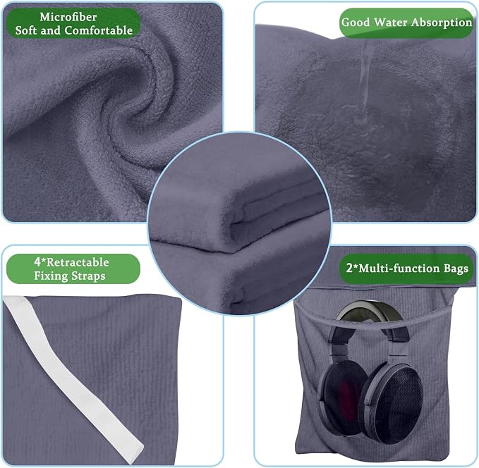 Super Soft & Thick Lounge Chair Towel Cover, Chaise Lounge Cover - Image 3