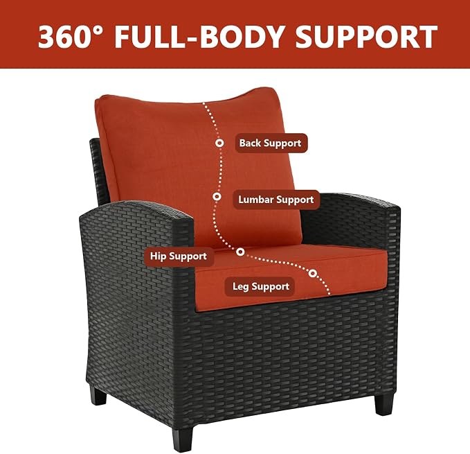 Goodgoods 24 x 28 Outdoor Patio Deep Seat Cushions 2-Pack, 1000+ Hours - Image 5