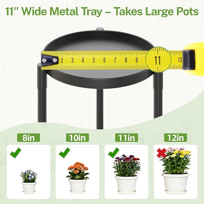 iDavosic.ly 1 Tier Corner Plant Stand Indoor, 16 Inch Tall Vertical Metal - Image 2