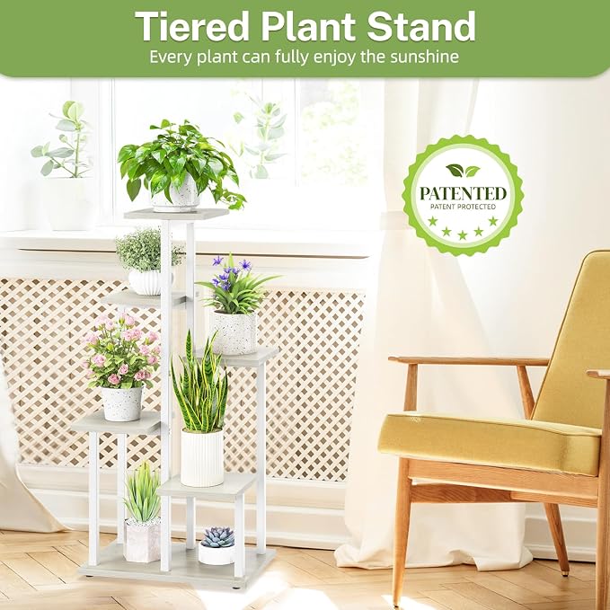 iDavosic.ly 6 Tier Plant Stand Indoor, Tiered Corner Plant Shelf - Image 2