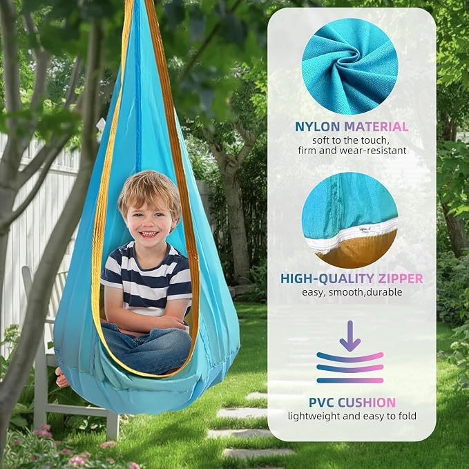 Kids Swing Seat Hammock Chair Indoor Outdoor Hanging Chair - Image 6
