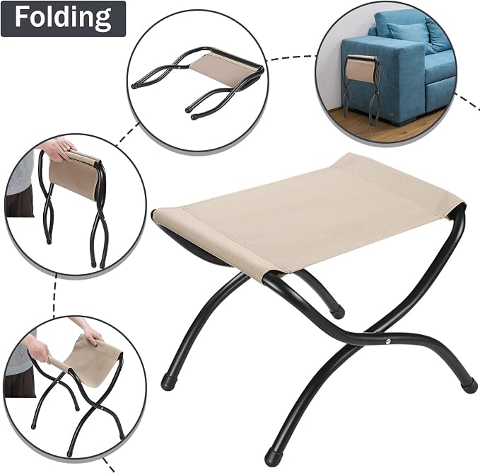 15" Foldable Foot Stool Ottoman - Image 7