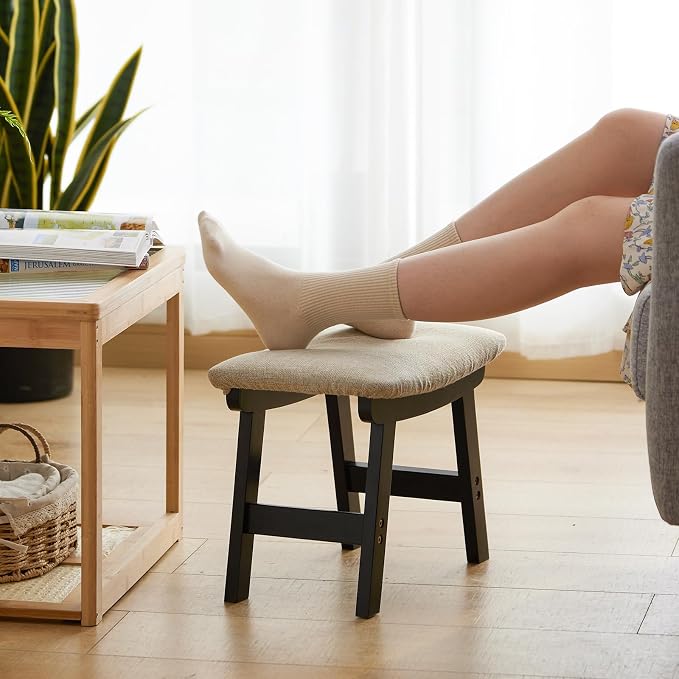 Foot Stool Ottoman Foot Rest Under Desk, Small Stool - Image 4