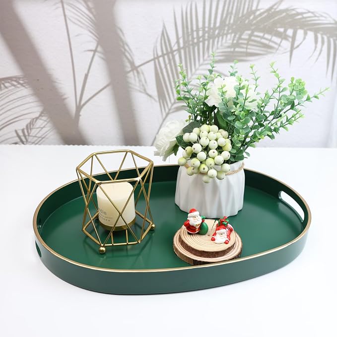 Spsyrine Dark Green Plastic Serving Tray - Image 3