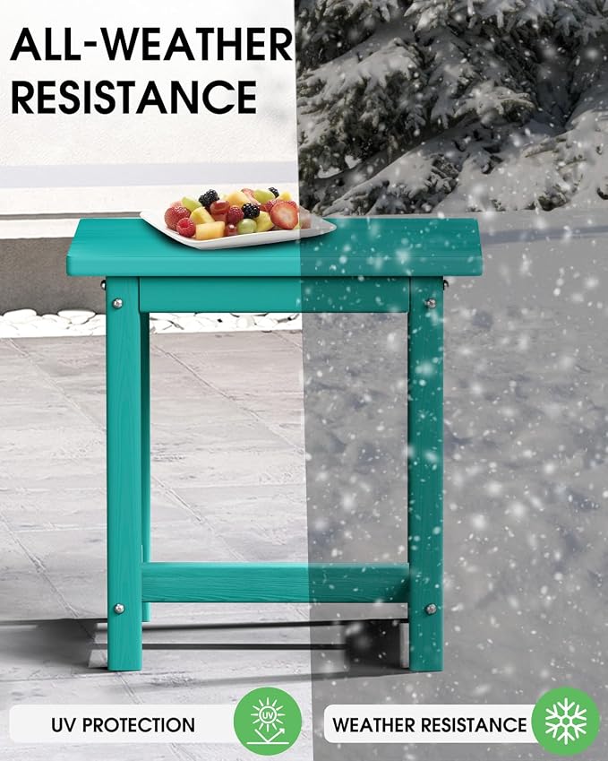 Outdoor Side Table, HDPE Small Outdoor Table, Adirondack Side Tables, Outside - Image 4