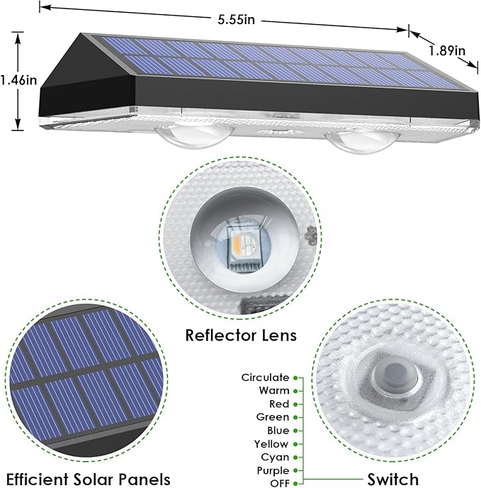 Solar Fence Lights Outdoor - Image 3