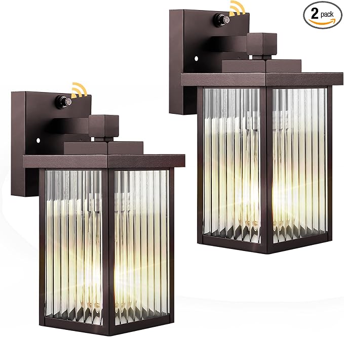 2 Pack Dusk to Dawn Outdoor Lighting, Waterproof Outdoor Porch Light by hameso