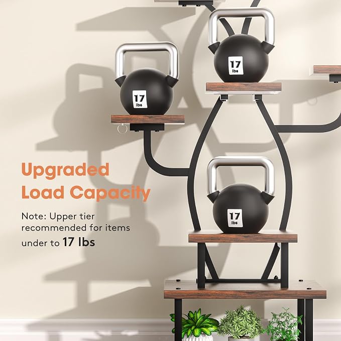 Plant Stand Indoor with Grow Light, 8 Tiered 48" Small Plant Shelf, Corner - Image 5
