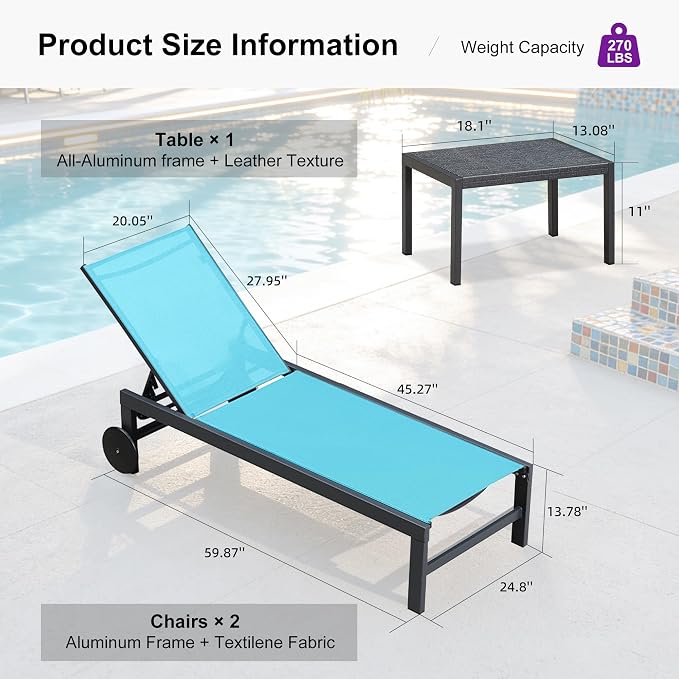 PURPLE LEAF Outdoor Chaise Lounge - Image 8
