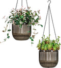 Josteve 6.5 Inch 2 Pcs Self Watering Hanging Planter Indoor Plant Pots Drainage by Josteve