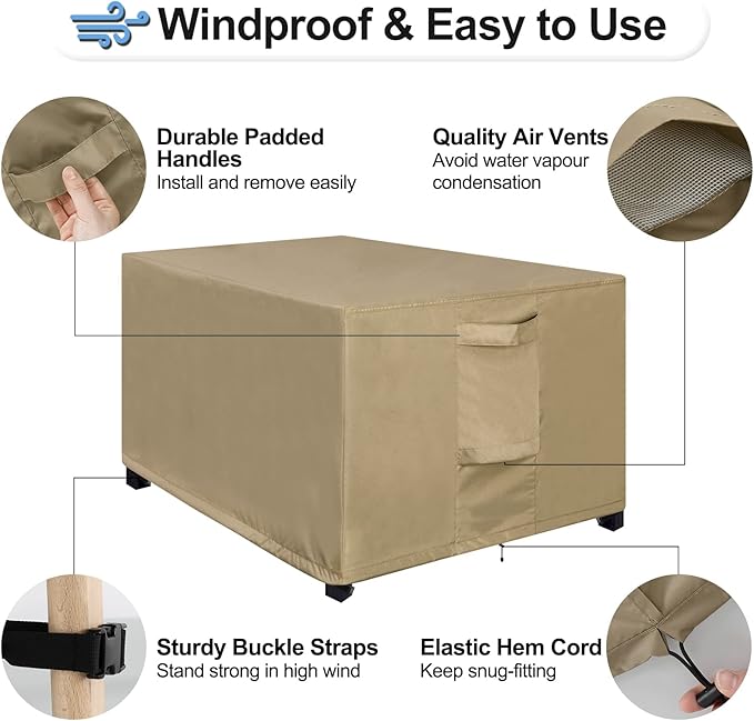 OutdoorLines Outdoor Waterproof Patio Ottoman Covers - Image 5