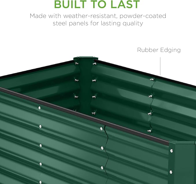 Best Choice Products 4x2x2ft Outdoor Metal Raised Garden Bed, Deep Root Planter - Image 5