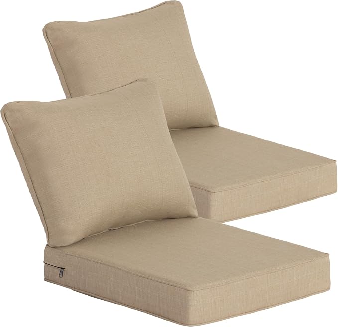 Goodgoods 24 x 28 Outdoor Patio Deep Seat Cushions 2-Pack, 1000+ Hours by Goodgoods