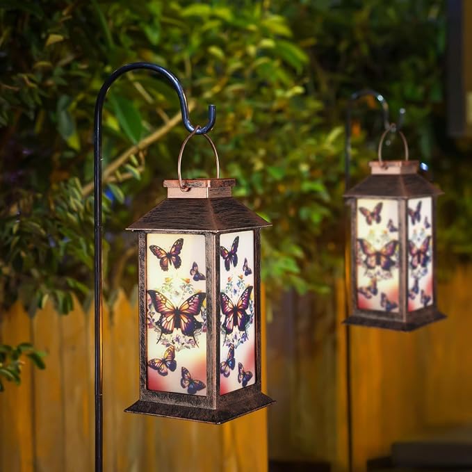 Solar Lantern Outdoor Waterproof Butterfly Garden Decor Birthday Gifts - Image 7