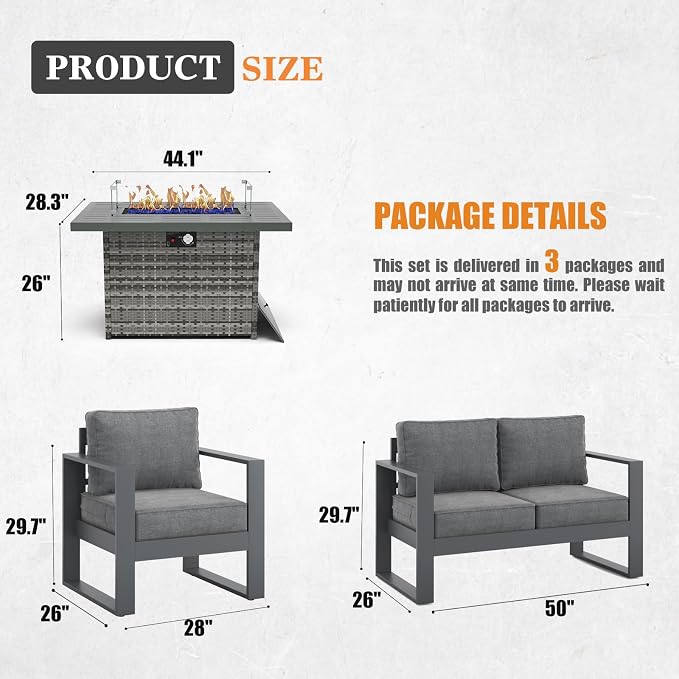 Outdoor Aluminum Furniture Set - Image 7
