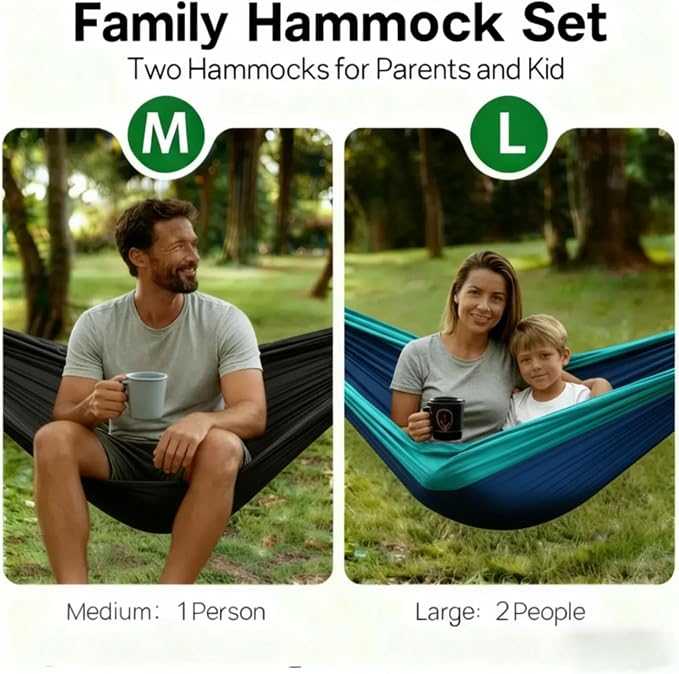 2Pack Hammocks| Camping Hammock | Portable Outdoor Hammock Set | - Image 2
