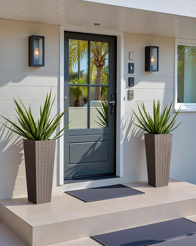Greesum 24 Inch Tall Plastic Planters, Detachable Inner Pot & Drainage Holes - Image 5