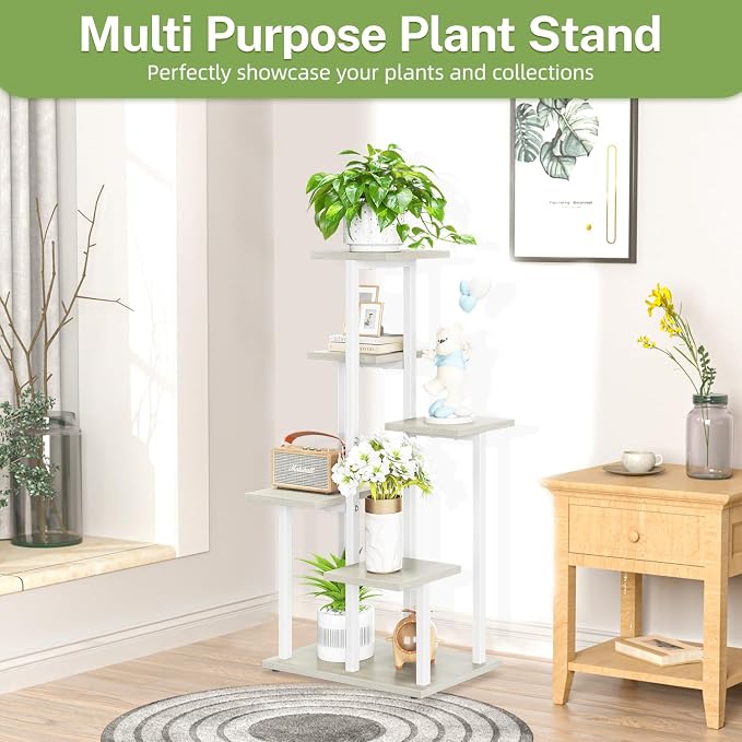 iDavosic.ly 6 Tier Plant Stand Indoor, Tiered Corner Plant Shelf - Image 7