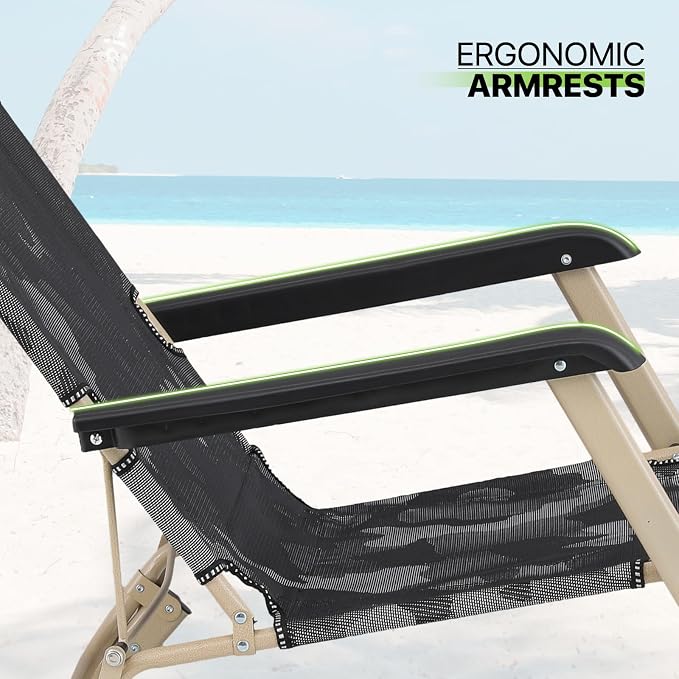 Magshion Folding Patio Chairs Set of 2, Outdoor Lounge Chair - Image 9