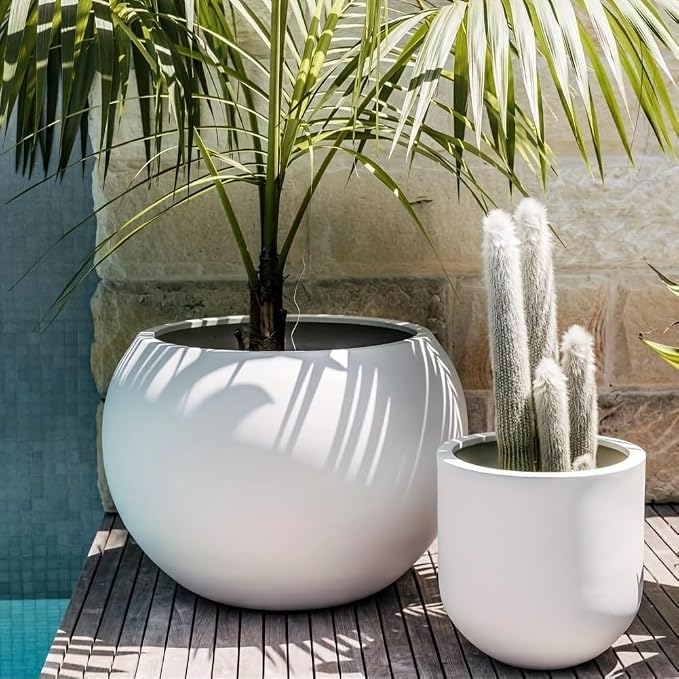 17 H x 21" Dia Round Fiberstone Planter - Image 7