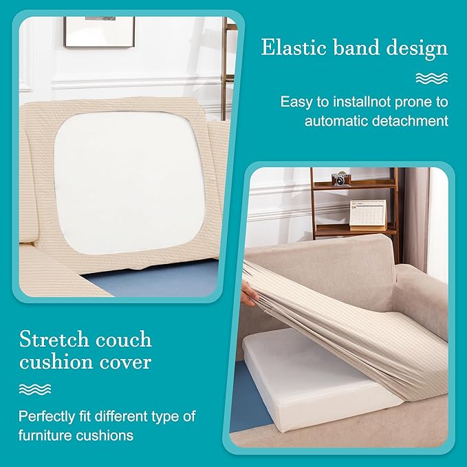14Pcs Stretch Patio Cushion Covers, Outdoor Couch Covers Replacement, Outdoor - Image 5