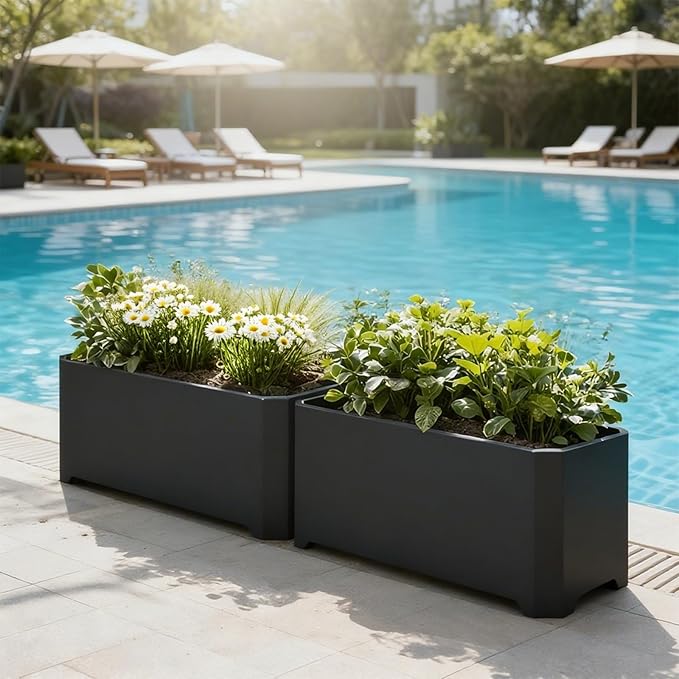 Steel Planter Box-32"x15"x15"-Rectangular Planters - Image 7