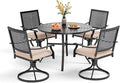 PHI VILLA 5 Pieces Outdoor Round Dining Set by PHIVILLAThepioneerofcomfortablehouseholdsupplies