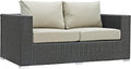 Modway EEI-1851-CHC-BEI Sojourn Wicker Rattan Outdoor Patio Coffee Table by Modway