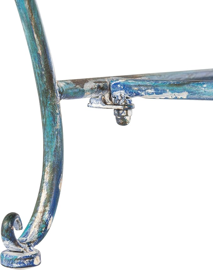 Safavieh PAT5017C Outdoor Collection Abner Antique Blue Wrought Iron 46-inch - Image 9
