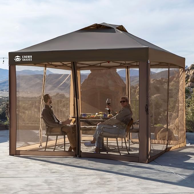 CROWN SHADES Gazebo 10x10 Pop Up Canopy - Image 8