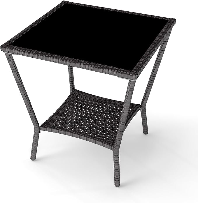 Kinfant Rattan Patio Side Table - Image 9