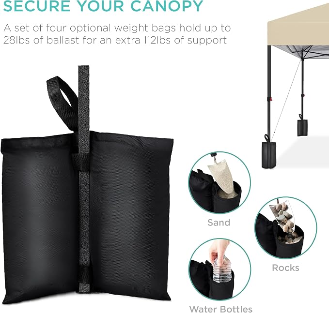 Best Choice Products 12x12ft Pop Up Canopy Tent, Outdoor Shade, 1 Person 1 - Image 5