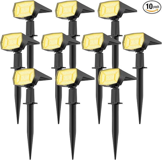 Fabrito 72 LEDs Solar Spot Lights Outdoor Waterproof, 3 Modes Landscape by Fabrito