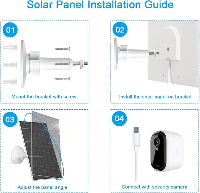 Zivif 7W Solar Panel for Arlo Essential 2K, Essential XL Spotlight Cameras - Image 7