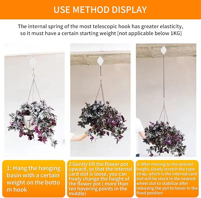 3Pcs Retractable Plant Hanger - Image 3