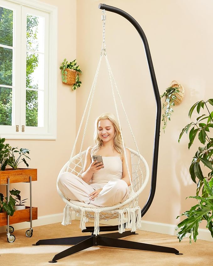 Greenstell Hammock Chair, Macrame Swing Chair - Image 7