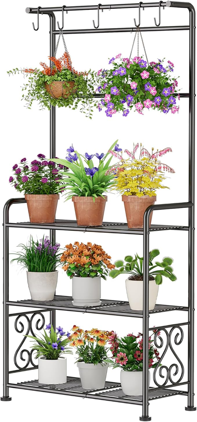 Plant Stand Indoor Outdoor Heavy Duty Metal by GIOTORENT