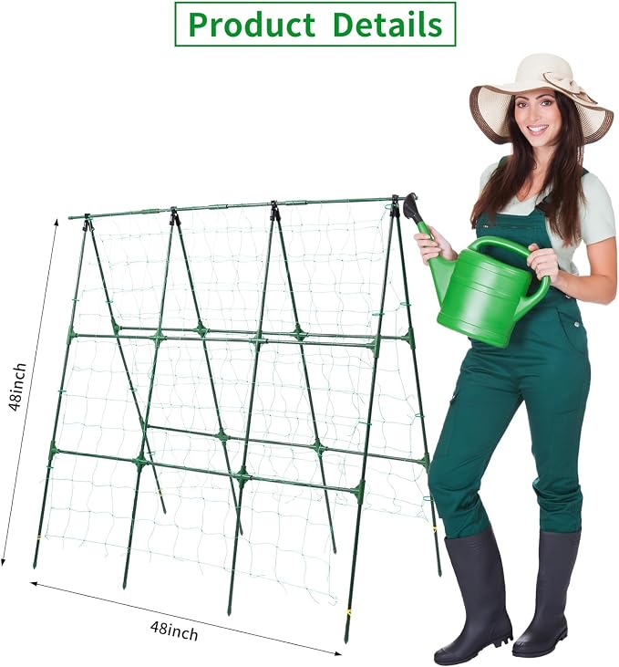 Cucumber Trellis, 50x48 inch A-Frame Garden Trellis - Image 4