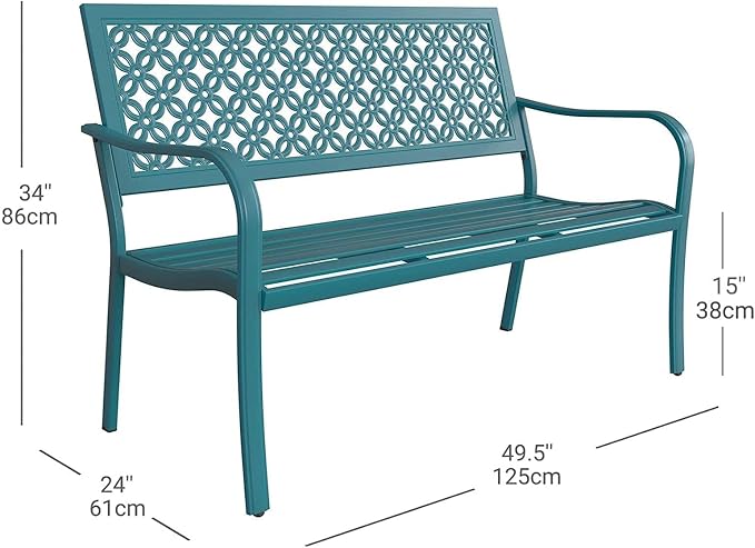 Grand patio 50" Outdoor Bench Garden Bench - Image 3