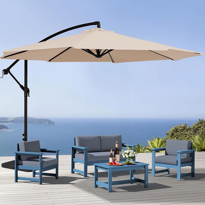 SERWALL 4 Pieces HDPE Outdoor Sofa Set by SERWALL