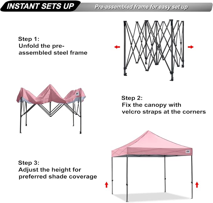 ABCCANOPY Patio Pop Up Canopy Tent 10x10 Commercial-Series - Image 2