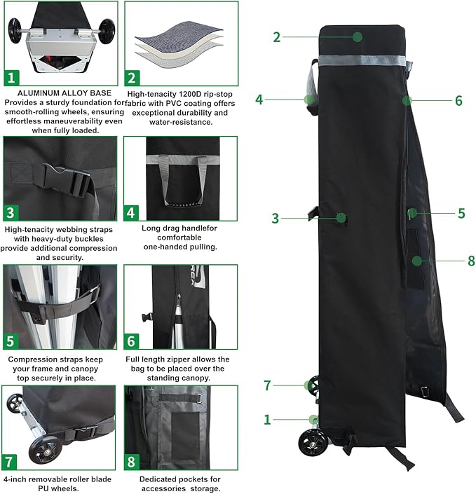 CROWN SHADES 10x20 Pop Up Canopy Tent - Image 8