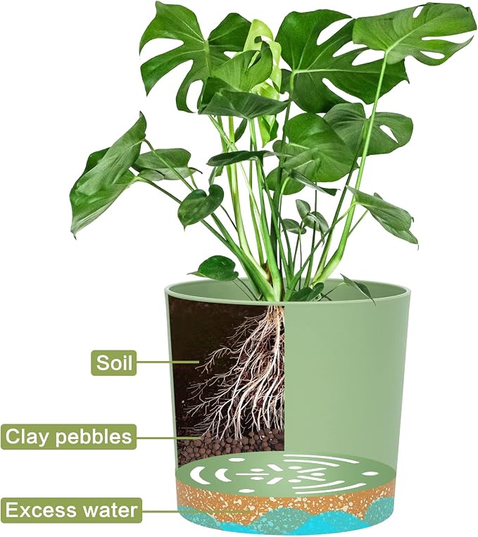 QCQHDU 5 inch Plant Pot, 2 Pack Planters - Image 4