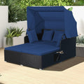 ORALNER Outdoor Daybed, 2-Person Wicker Patio Sofa by ORALNER