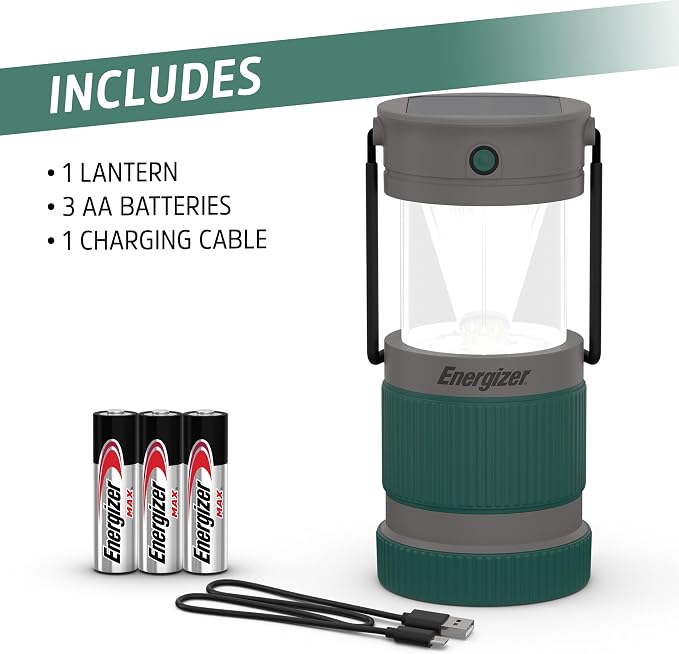 Energizer S-500 Hybrid Power Camping Lantern, Rechargeable, or AA Battery - Image 8