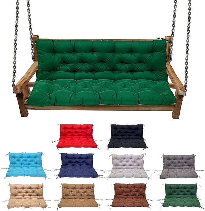 Swing Cushion Replacement Outdoor Porch Waterproof Bench Cushion 2-3 Seater by YXMKJOS