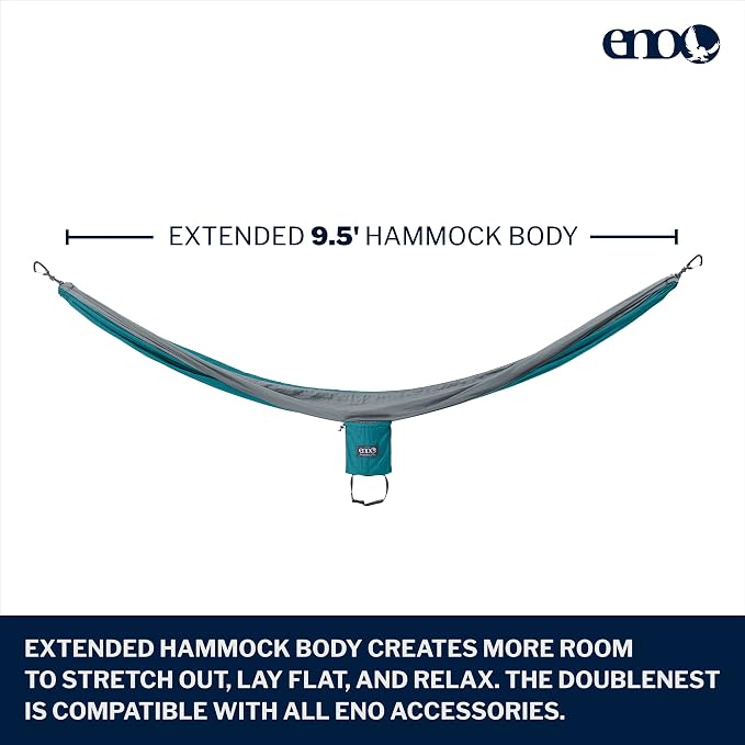 ENO, Eagles Nest Outfitters DoubleNest Lightweight Camping Hammock, 1 to 2 - Image 2