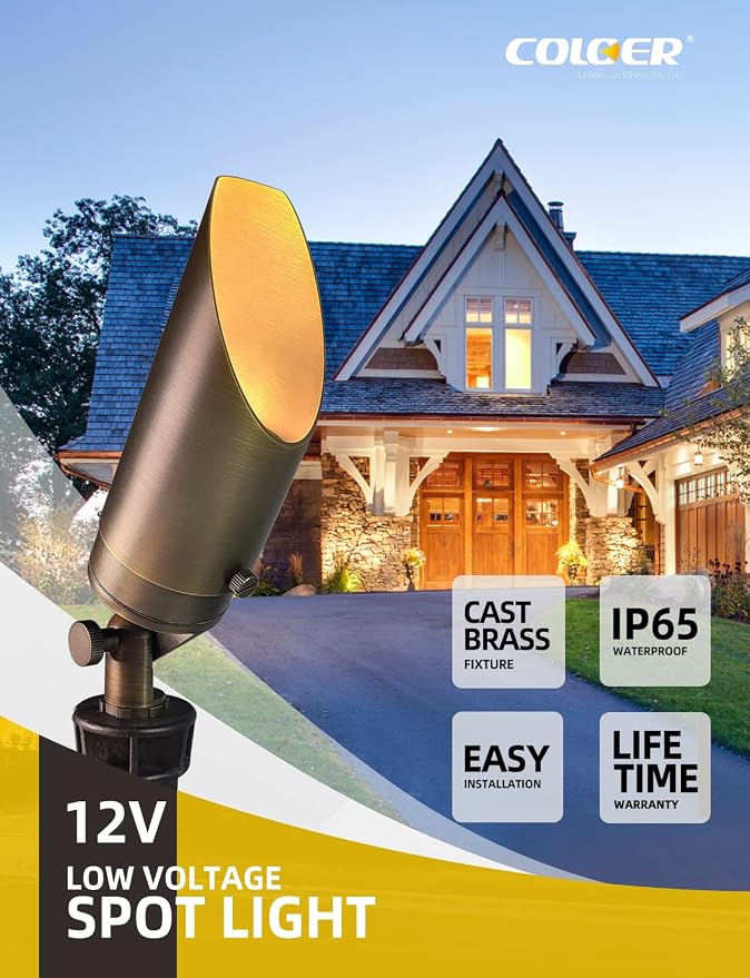 COLOER Die-cast Brass Landscape Spot Lights Outdoor - Image 2