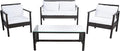 Safavieh Outdoor Collection Garnen Wicker Cushion 4-Piece Living Set PAT7714C by SAFAVIEH