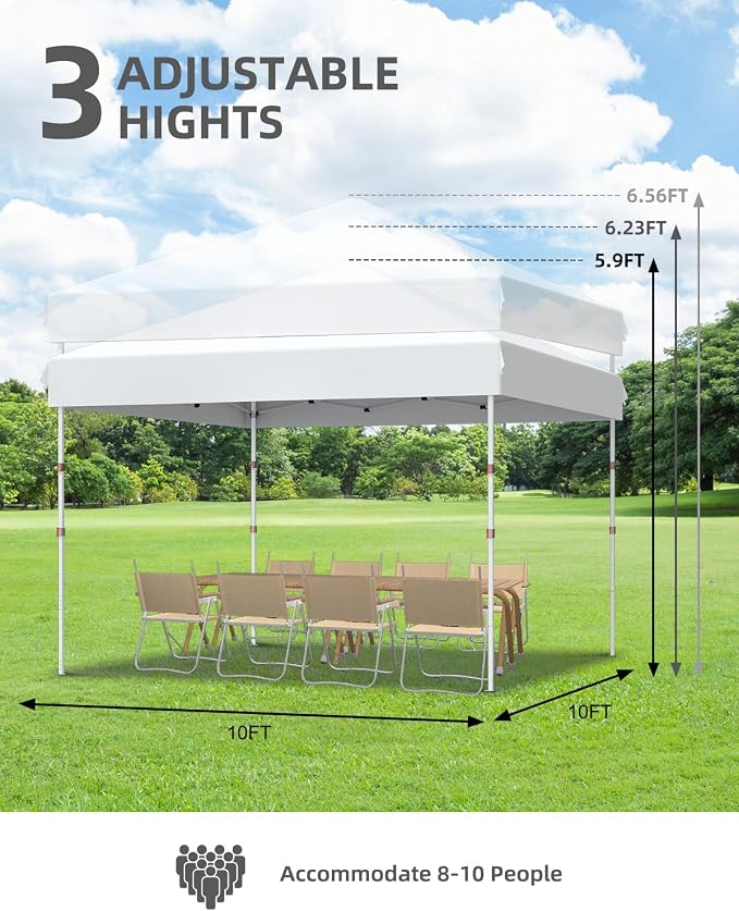 GarveeLife 10x10 Pop Up Canopy - Image 2